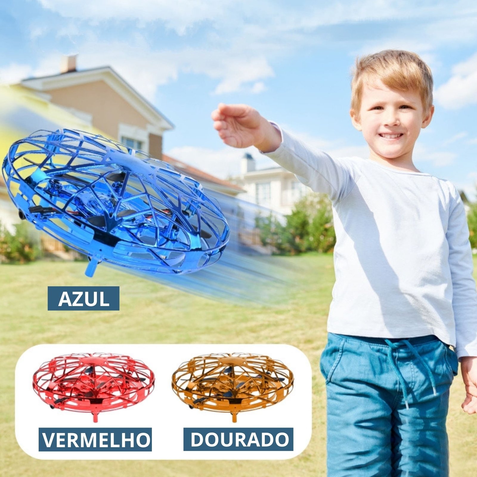 Brinquedos Flying Ball Toys, Mini Drone Voador Recarregável 360