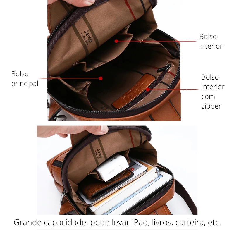 Bolsa Masculina Transversal Estilo Mensageiro Jeep Buluo® - Image 9