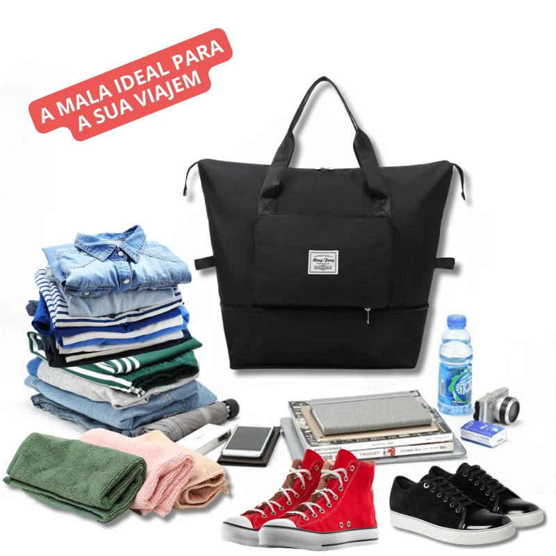 Bolsa Dobrável Expansível Impermeável - O Saco Multifuncional Que Vira Uma Grande Mala de Viagem - Image 12