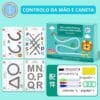 Caderno Educacional Reutilizável Para Praticar Escrita, Controlar a Caneta e Desenvolver a Mente