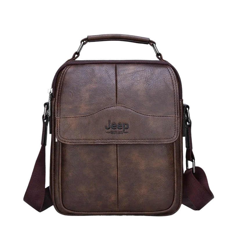 Bolsa de Mão e Ombro Para Negócios ou Lazer em Couro Genuíno Jeep Buluo® - Image 14